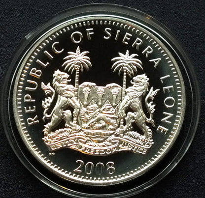 10 Dollars 2008 'Happy Easter' Sierra Leone - srebro