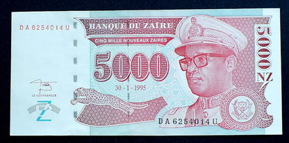5000 Nouveaux Zaires ZAIR