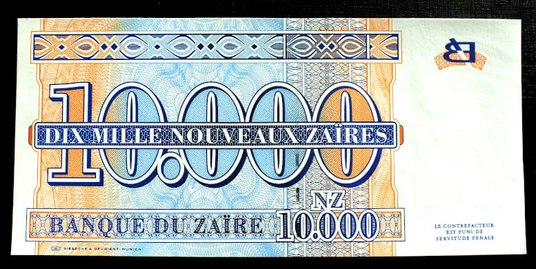 10000 Nouveaux Zaires - Zair