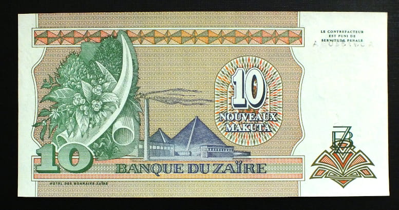 10 Nouveaux Makuta - Zair 1993 r.