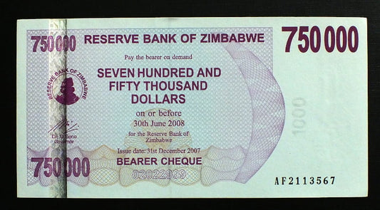 750 000 Dollars - Zimbabwe