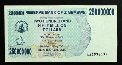250 000 000 Dollars - Zimbabwe