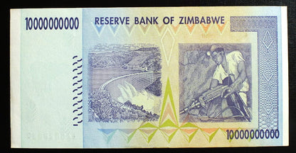 10 000 000 000  Dollars - Zimbabwe